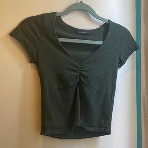 Green brandy melville crop top.